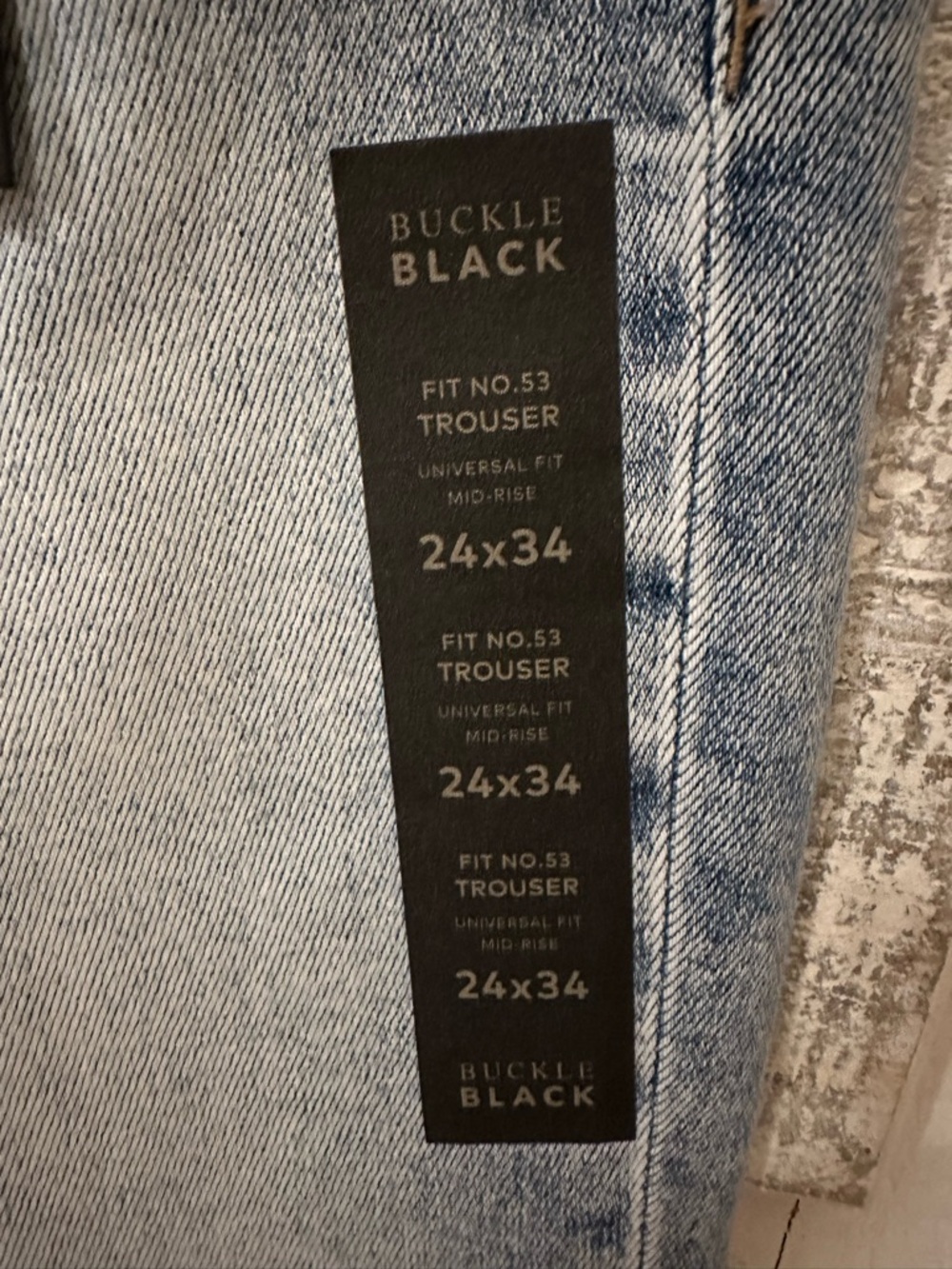 Buckle Black Light Blue Trouser Jeans - Picture 2 of 4